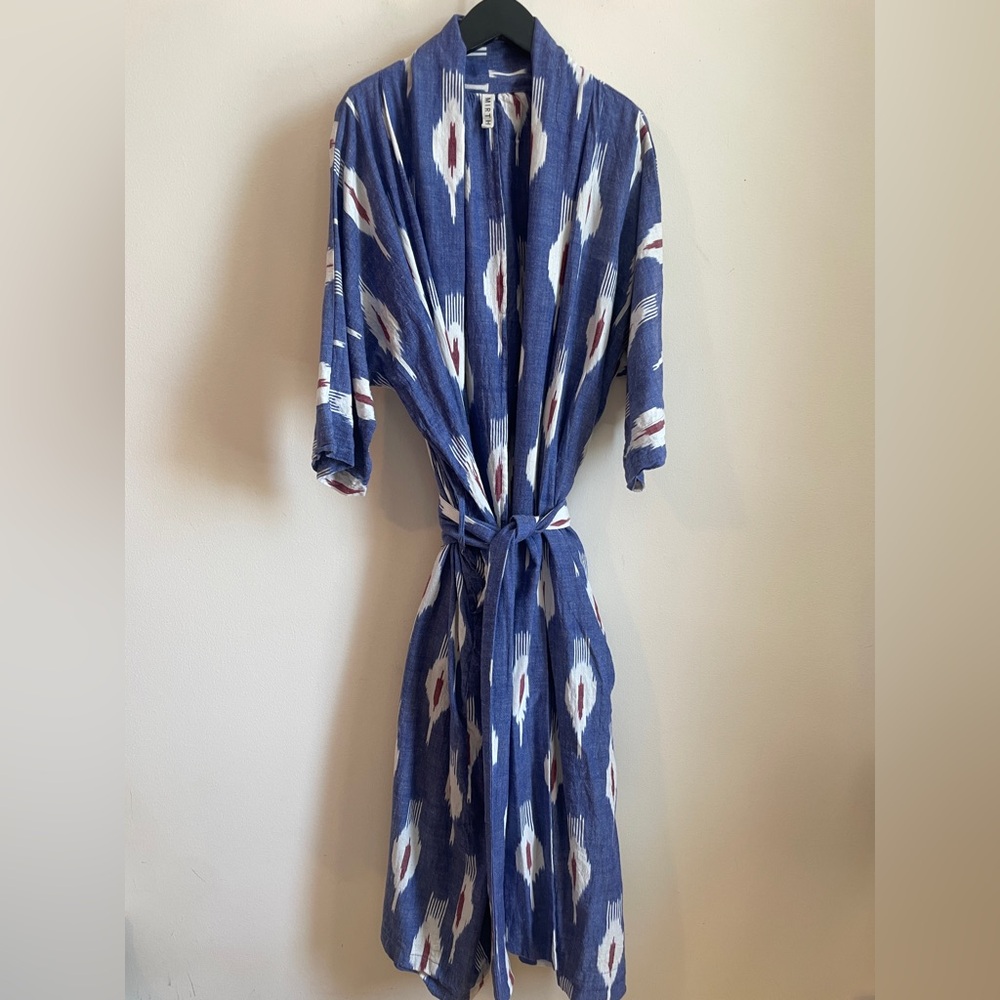 Mirth Caftans Laos pool duster robe size M coverup cotton